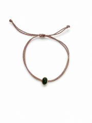 Pulseira esmeralda cabochon
