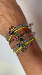 Pulseira esmeralda cabochon