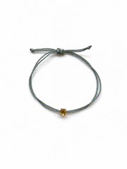Pulseira fio de seda flor citrino