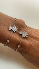 Pulseira Menina e menino moissanite