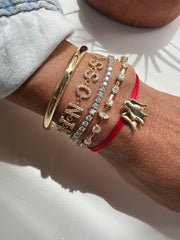 Pulseira riviera fio faca gotas princess