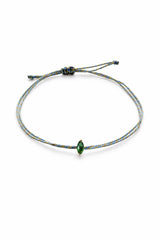 Pulseira esmeralda navete 4X6mm