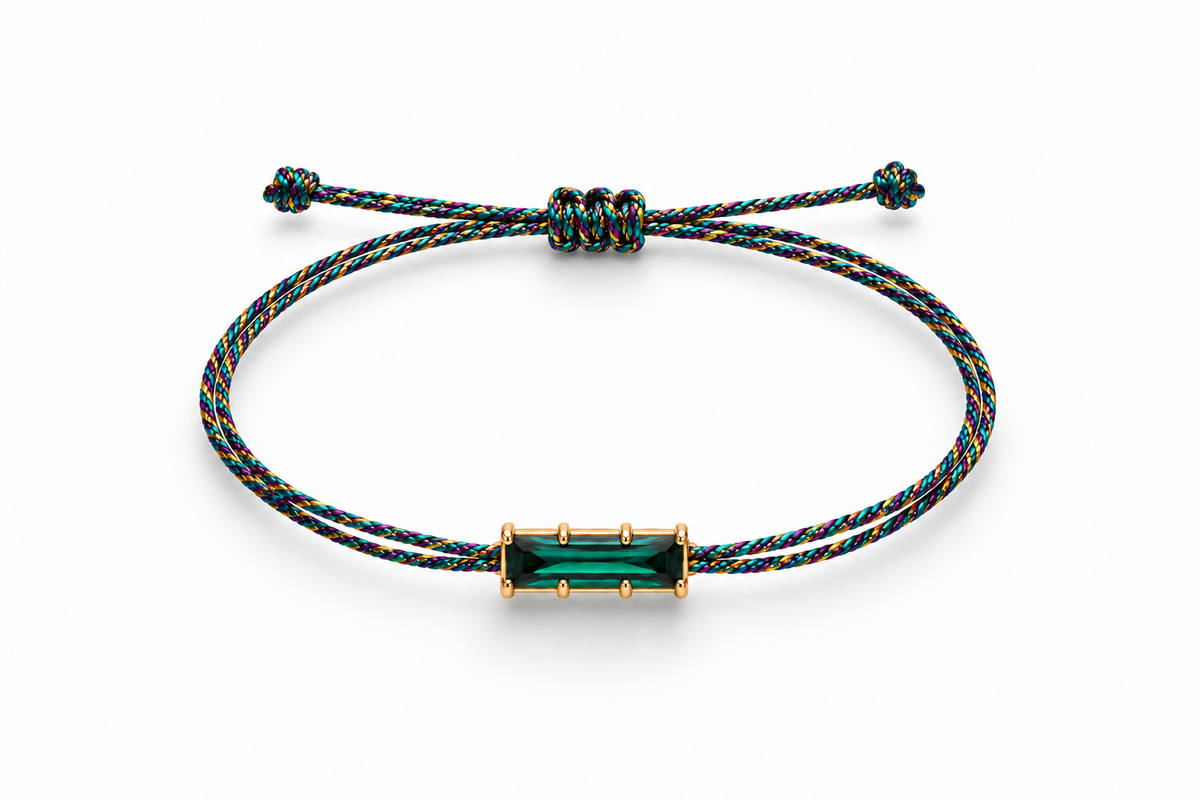 Pulseira fio de seda indicolita