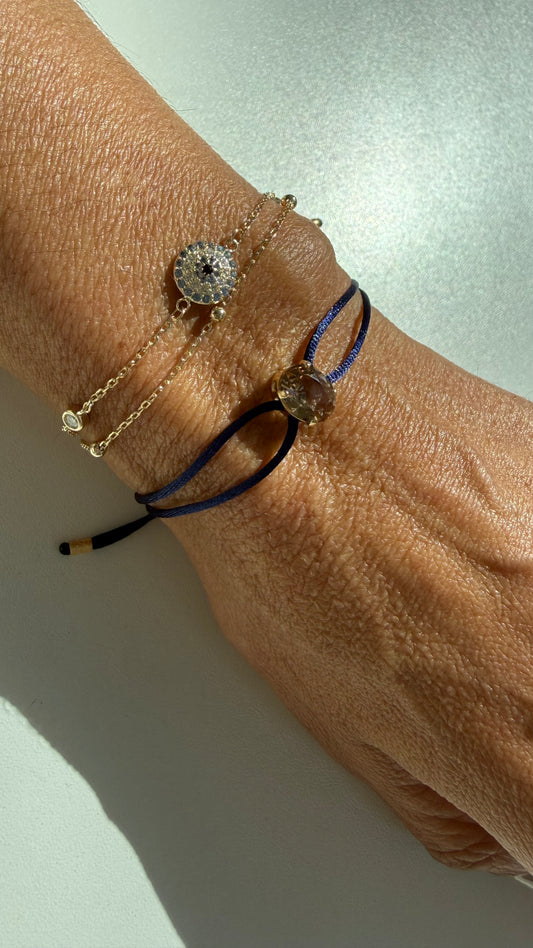 Pulseira olho grego Moissanites