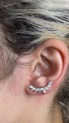 Earcuff pétalas Moissanite