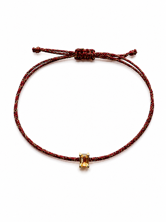 Pulseira fio de seda Safira Siri Lanka
