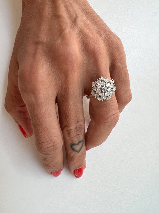Anel chuveiro moissanite
