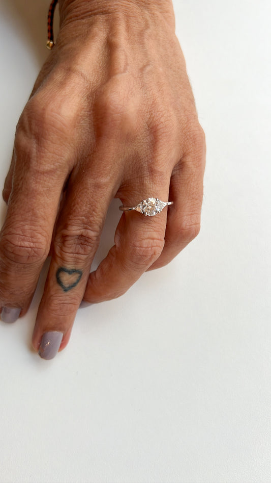 Aliança moissanite