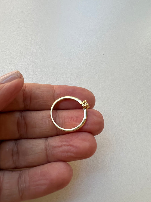 Anel solitário moissanite cravação coroa