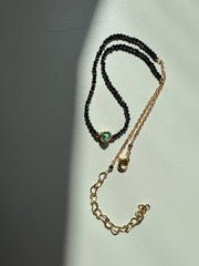 Choker coração com pedras