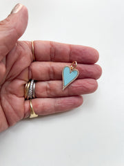 Pingente coração pedras