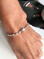 Pulseira coração centro