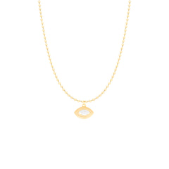 Colar olho grego bolinha Moissanite