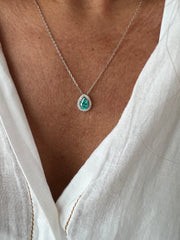 Colar moissanite pedra Paraíba