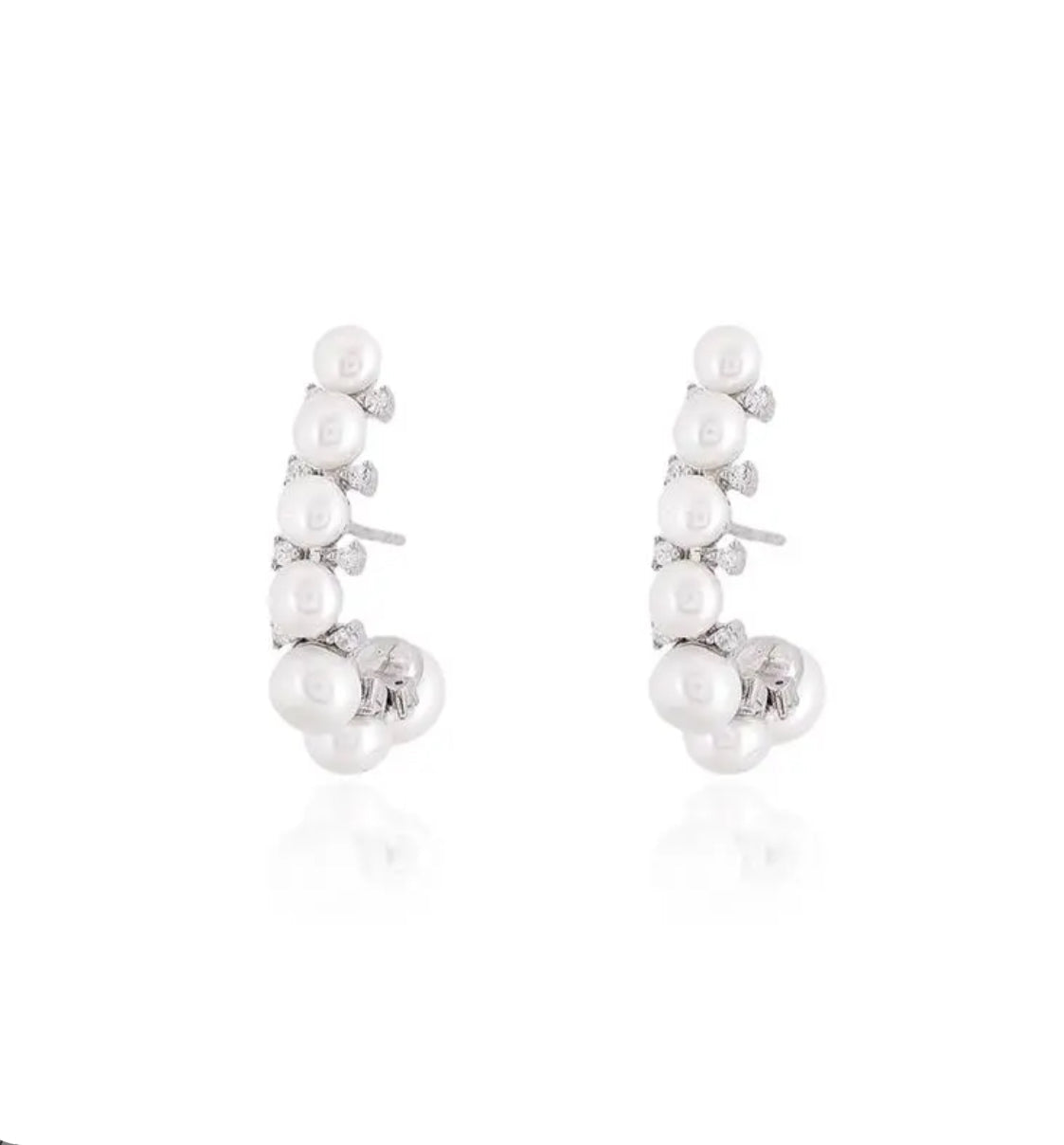 Brinco earjacket pérolas