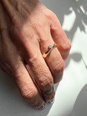 Anel trois moissanite