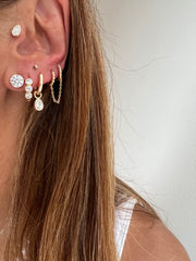 Argola Beaded Hoop Chain