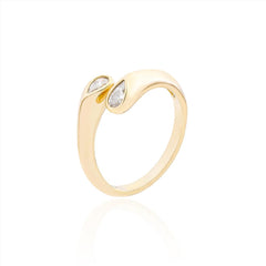 Anel aberto moissanite