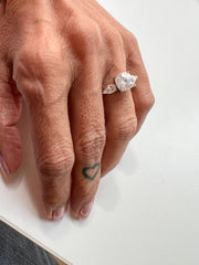 Anel  solitário princess moissanite