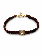 Pulseira fio de seda inteira macramé