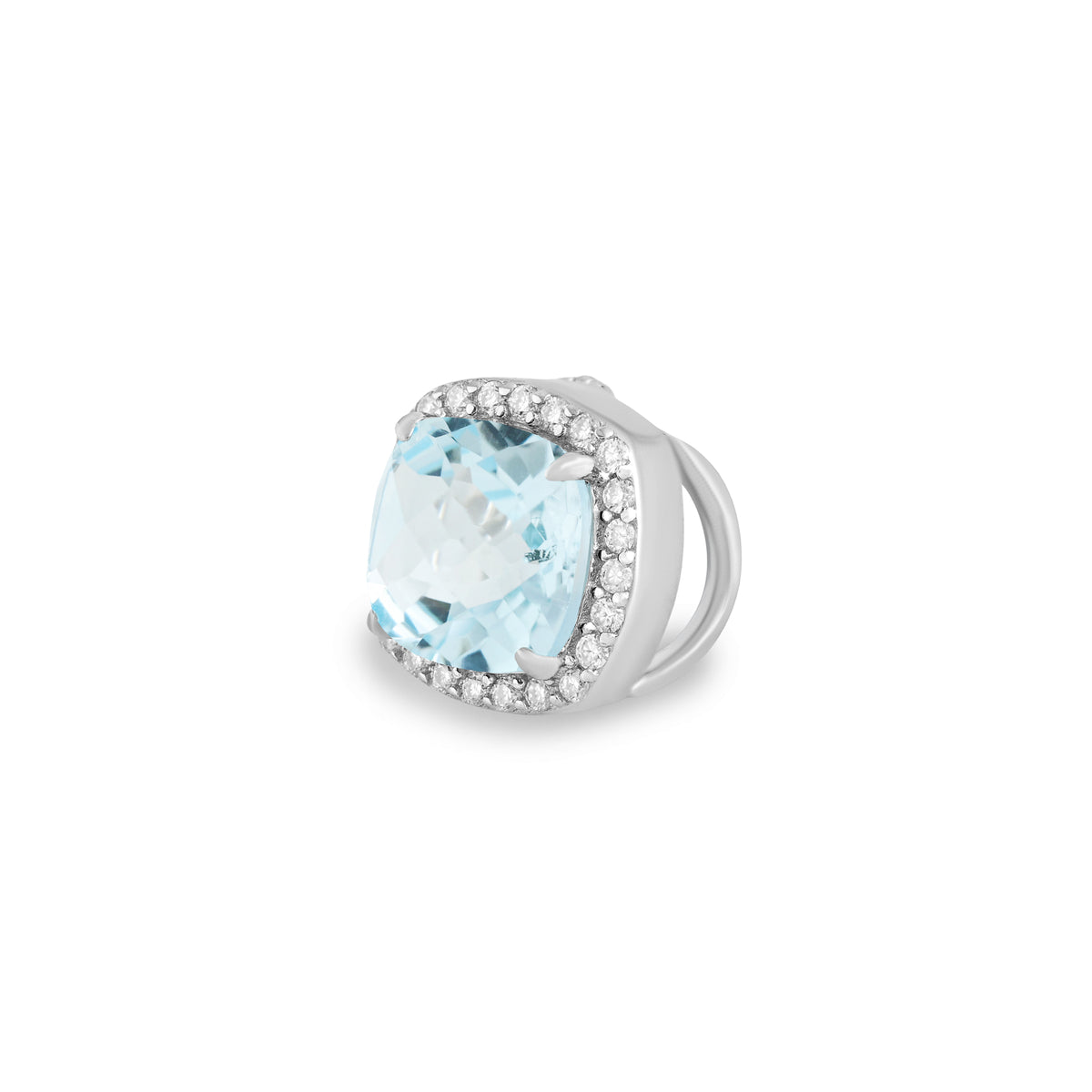 Pingente clic cravados Moissanites