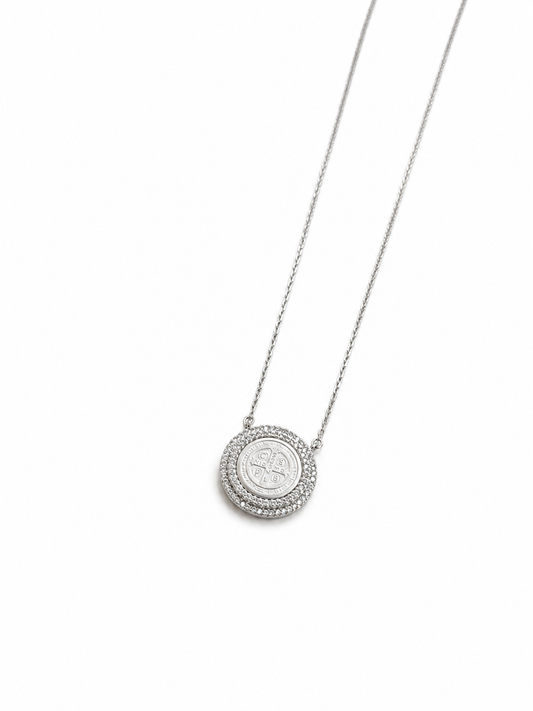 Colar São Bento Moissanites 2 fileiras