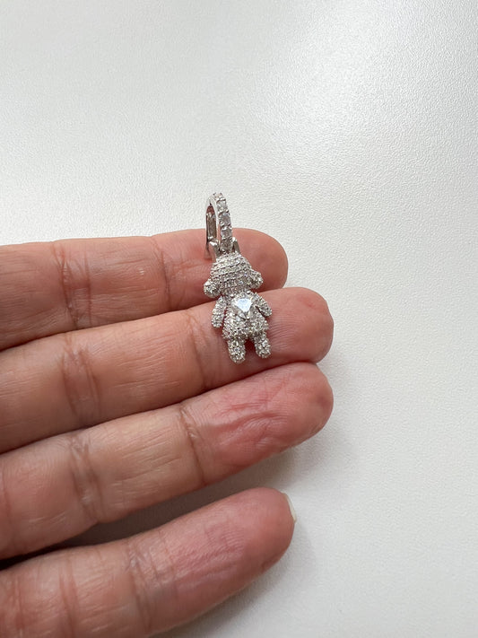 Pingente menina moissanite
