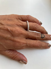 Aliança Meia moissanites 3mm