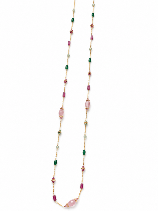 colar pedras jardim longo