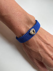 Pulseira macramé pedras naturais/moissanite