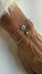 Pulseira olho grego Moissanites