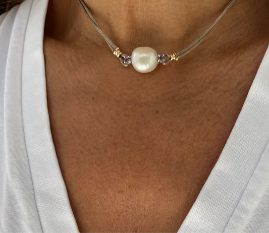 Choker pérolas