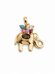 Pingente elefante pedras