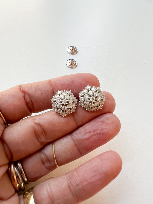 Brinco chuveiro moissanite 2mm