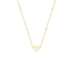Choker coração moissanite