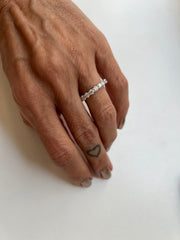 Aliança Meia moissanites 3mm