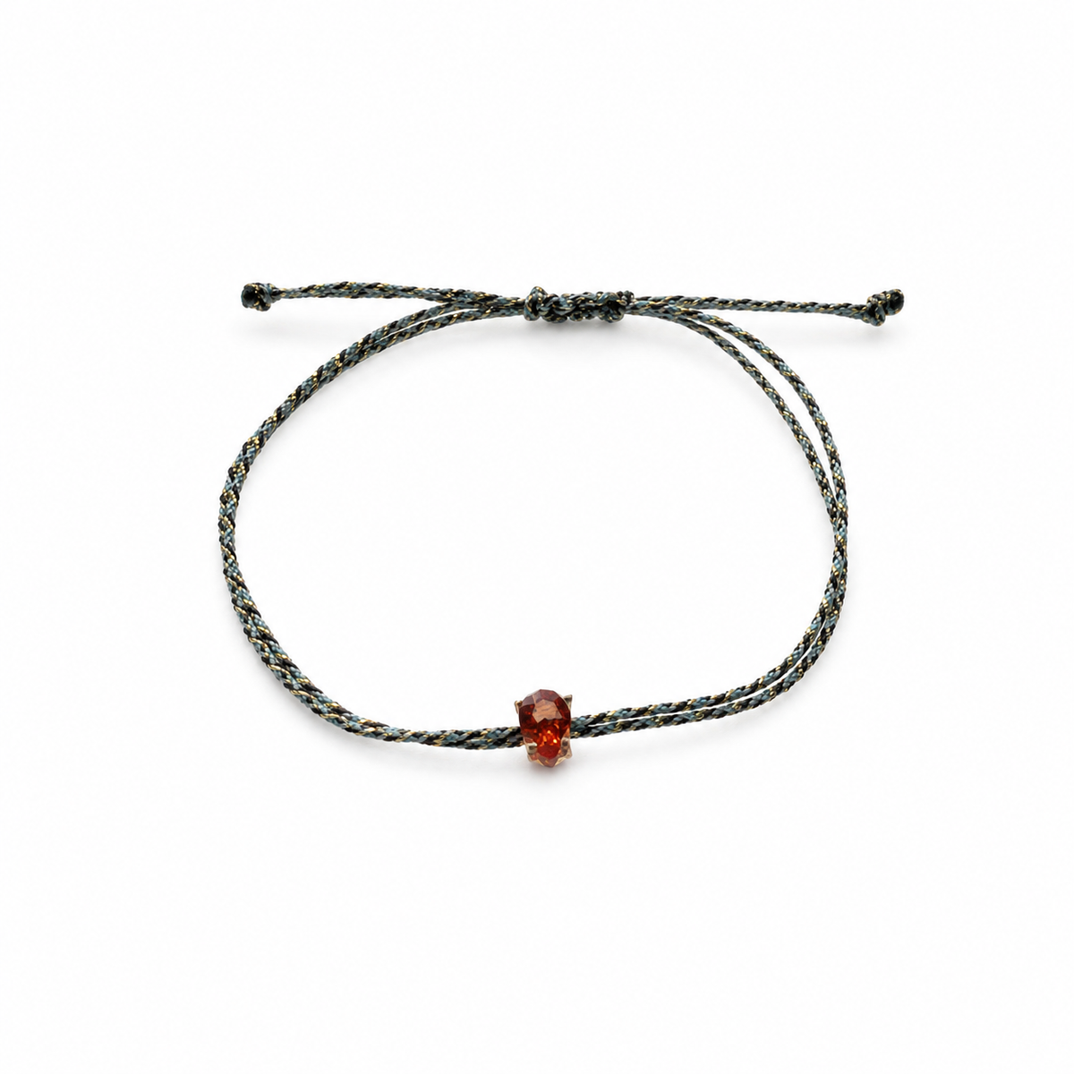 Pulseira Safira laranja 4X6mm