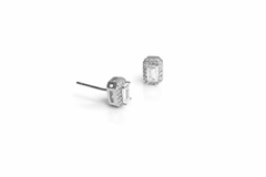 Brinco Moissanite quadrado