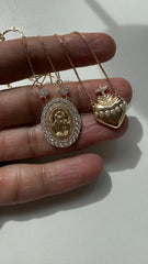 Colar Sagrado Coração Moissanites