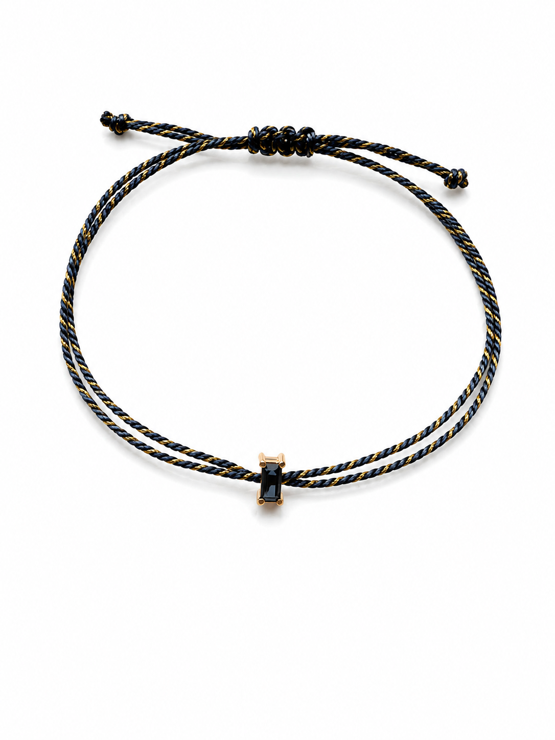 Pulseira fio de seda safira azul