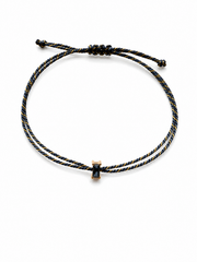 Pulseira fio de seda safira azul