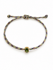 Pulseira fio de seda turmalina Paraíba