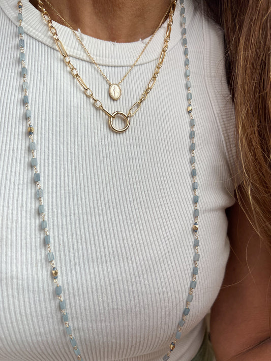 Colar torcidinho pedras