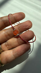 Pulseira fio de seda pitangas