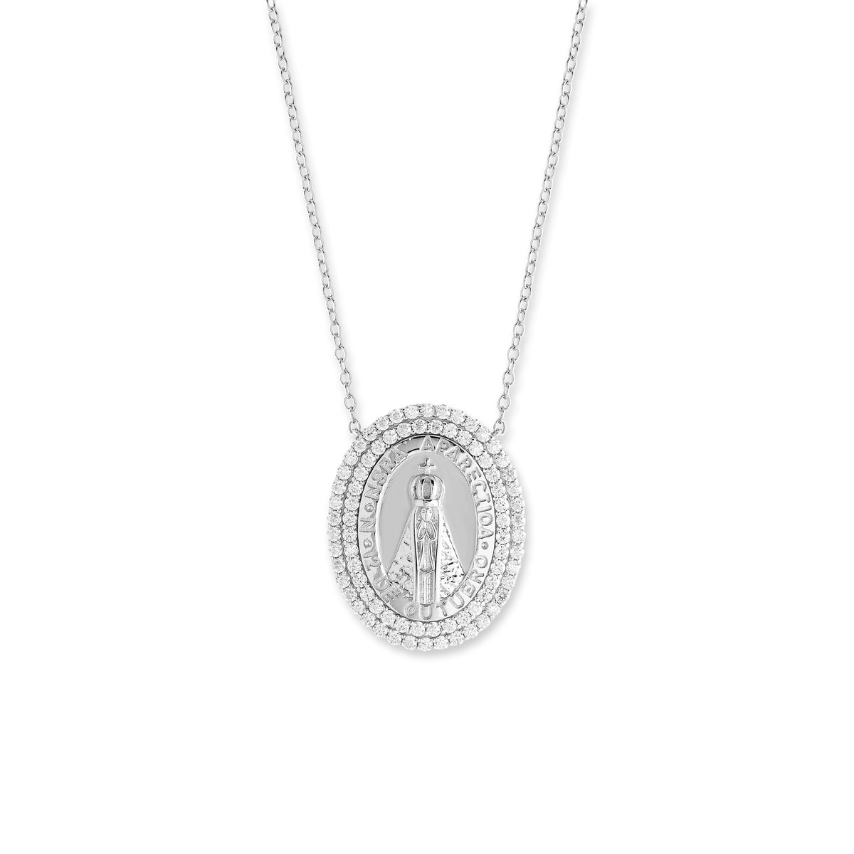 Colar Nossa  Senhora  Aparecida moissanite