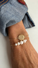 Pulseira pérolas barrocas