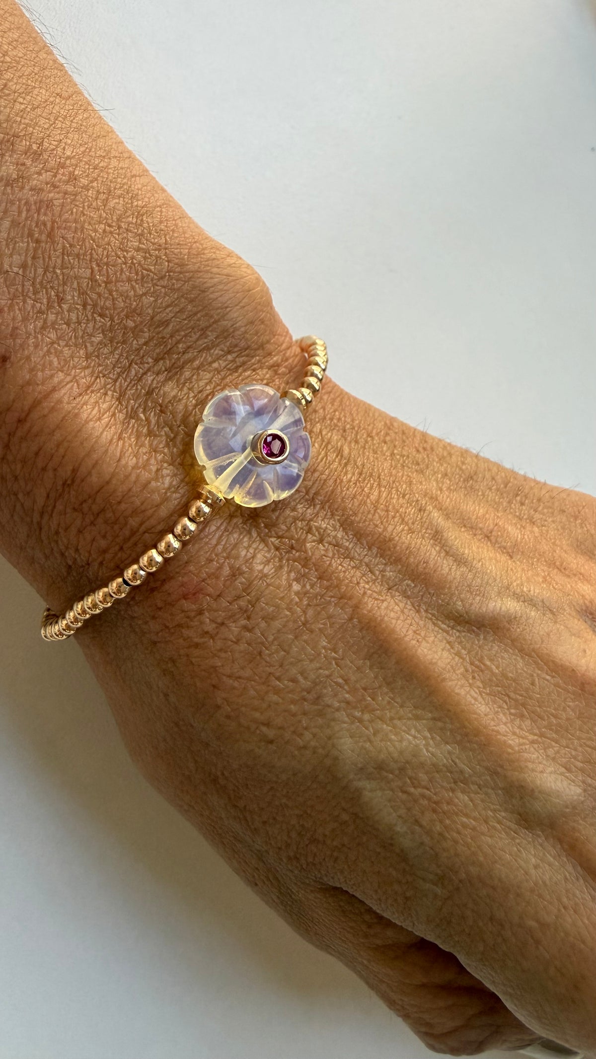 Pulseira flor pedras Capri
