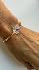 Pulseira flor pedras Capri