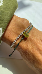 Pulseira fio de seda Crisoberilo