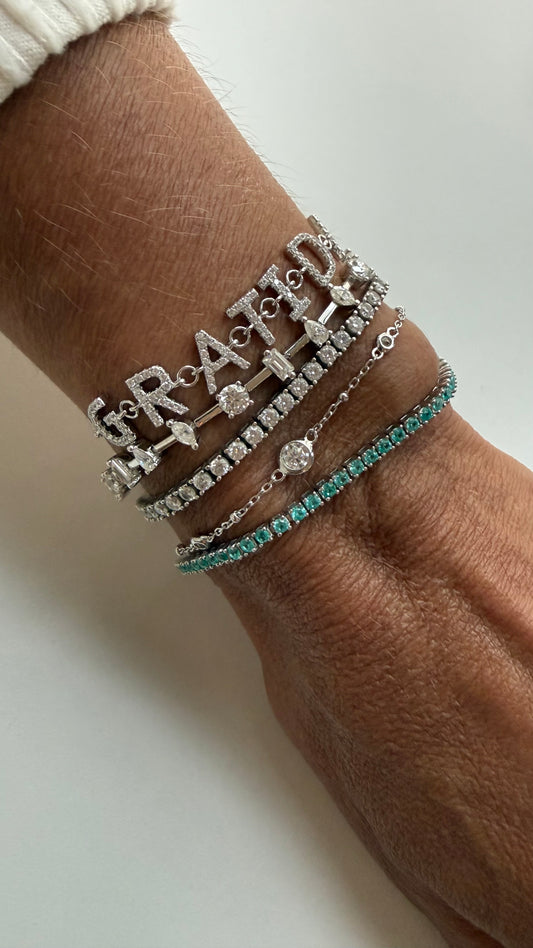 Pulseira pontos de luz Moissanite